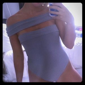 Off the shoulder body suit